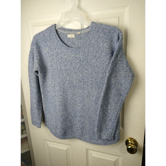 Fat Face Blue Heather Crew Neck Pullover Sweater. Size 10 - Picture 2 of 10
